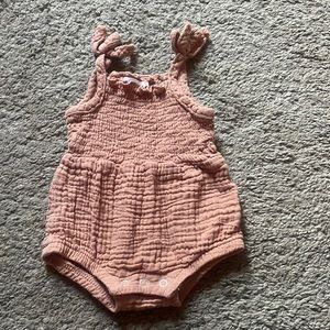 Grayson mini orange romper